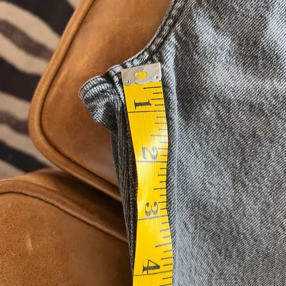 Agolde "Ripley" Cropped Charcoal Wide Leg Jeans - Sz 27 x 26" Inseam - Picture 9 of 13